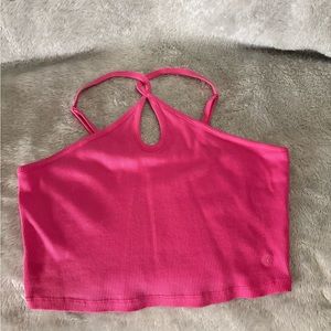 Hot pink cropped top